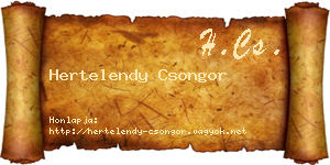 Hertelendy Csongor névjegykártya