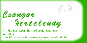csongor hertelendy business card